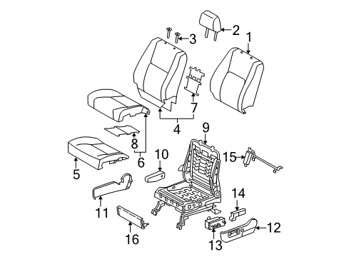 2005 Toyota Tundra Heated Seats Cushion Cover Diagram for 710720C180B7