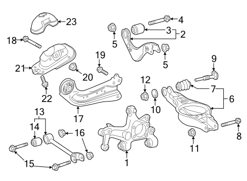 2008 Ford E-350 Super Duty Rear Suspension, Lower Control Arm, Upper Control Arm, Stabilizer Bar, Suspension Components HUB & BEARING ASSY Diagram for 4241047050