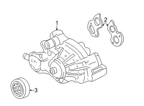 2003 GMC Sierra 3500 Cooling System, Radiator, Water Pump, Cooling Fan Gasket Diagram for 12592020
