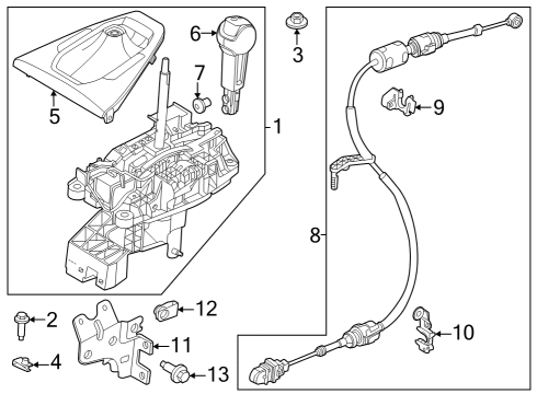 Shifter Housing Access Cover Nut Diagram for W711470S437