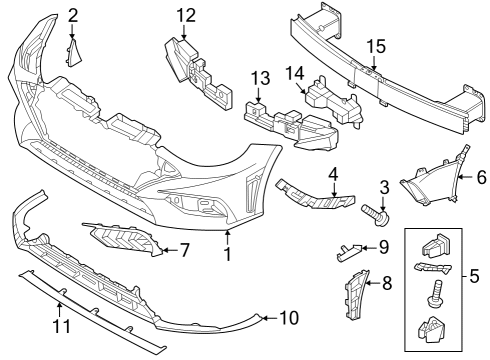 Bumper & Components - Front Lamp Assembly-R/REFL & S/MKR FRT, R Diagram for 921A2L0300