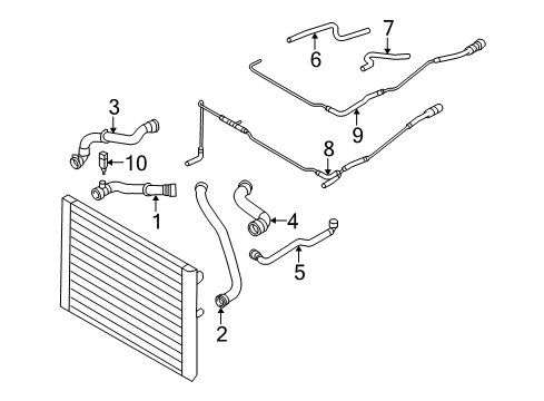 2008 BMW M6 Powertrain Control Vent Pipe Diagram for 17122282954