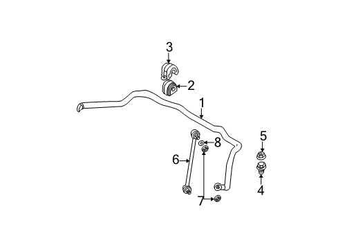 2001 BMW X5 Stabilizer Bar & Components - Front Washer Diagram for 26111229125