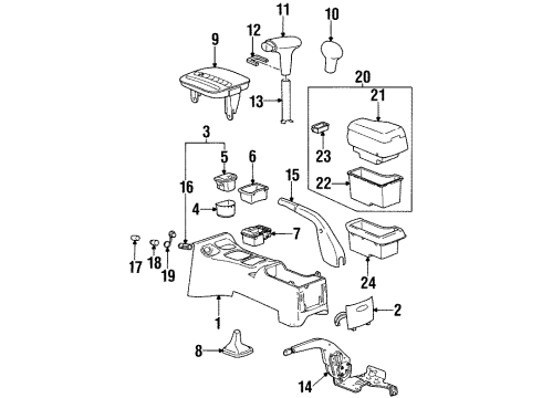 2000 Saturn SC2 Front Door Switch, Outside Rear View Mirror Remote Control(W/Side Window Switch) Diagram for 21024029