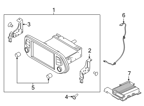 Sound System Audio Assembly Diagram for 96160S2570RET
