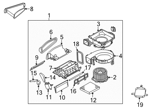2005 Nissan Murano Blower Motor & Fan Door-Air, _#5 F/DEF Diagram for 272451BP0A