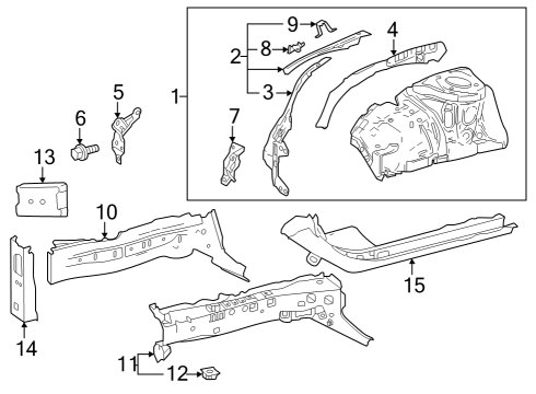 Structural Components & Rails Outer Rail Diagram for 5702647020