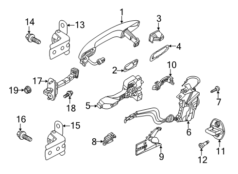 2022 Kia Soul Rear Door Power Window Unit Assembly Diagram for 93581K0010
