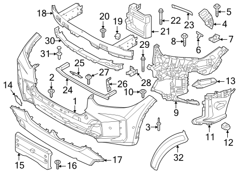 Bumper & Components - Front Engine Compartment Protectio Diagram for 51648494257