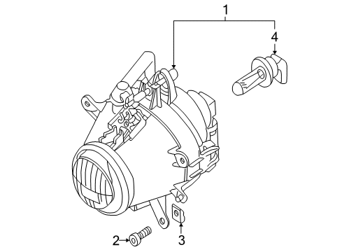2004 BMW 325i Chassis Electrical - Fog Lamps Fog Lights Diagram for 63176911007