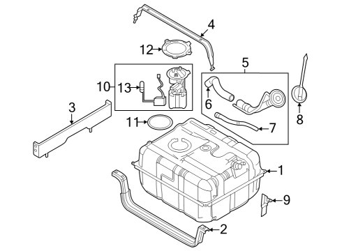 2019 Ford E-350 Super Duty Fuel Supply Fuel Pump Diagram for AC2Z9H307C
