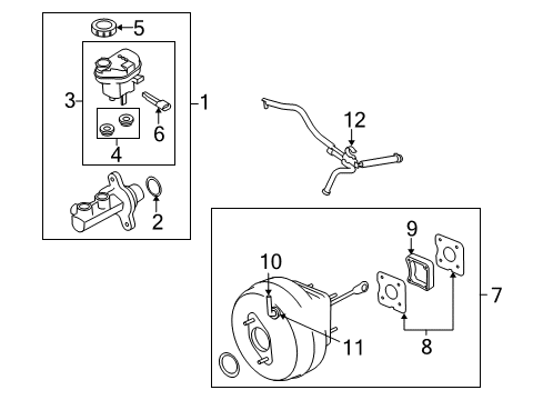 2009 Ford Flex Dash Panel Components Vacuum Hose Diagram for 8A8Z9C490A