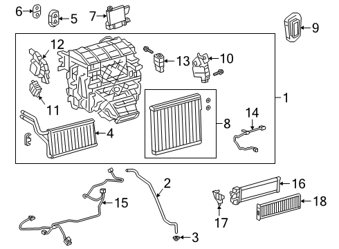 2022 Toyota Avalon Air Conditioner Drain Hose Diagram for 8853906130