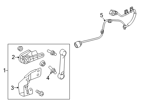 2017 Genesis G80 Headlamps, Headlamp Washers/Wipers Extension Wire-Headlamp Automatic Leveling Diagram for 92193B1500