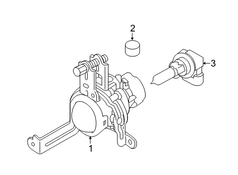 2016 Kia Rio Chassis Electrical - Fog Lamps Front Fog Lamp Assembly, Right Diagram for 922021W510