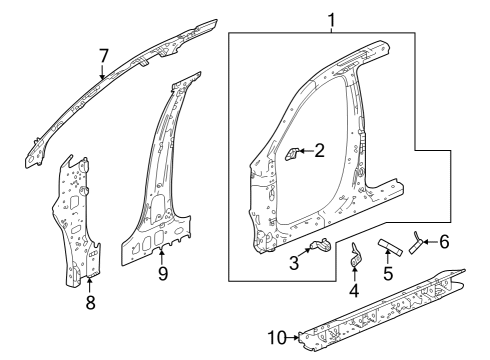 Inner Structure - Pillars Bolt-Washer (10X20) Diagram for 934041002008