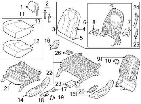 2022 Kia Carnival Power Seats Switch Assembly-Ims Cont Diagram for 93250R0000