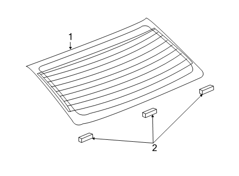 2012 Dodge Avenger Back Glass BACKLITE Diagram for 5076213AE