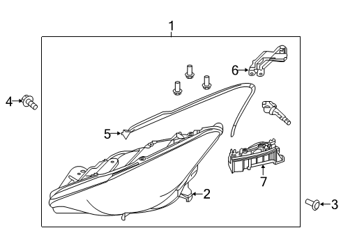 2017 Infiniti QX30 Headlamps Headlamp Assembly Left Diagram for 260605DC2A