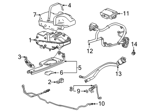 Diesel Aftertreatment System Front Bracket Diagram for 84564754