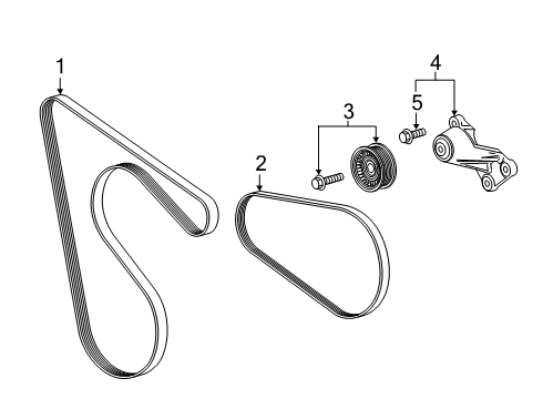 2021 GMC Sierra 1500 Belts & Pulleys Serpentine Belt Diagram for 55490583