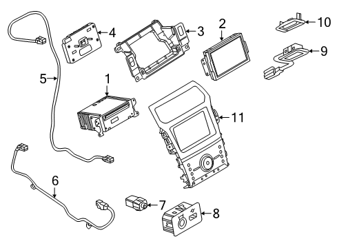 2013 Ford Explorer Sound System Cable Diagram for DB5Z14D202E
