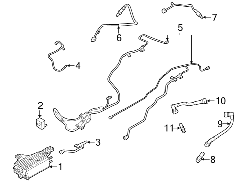 2020 Ford Police Interceptor Utility Powertrain Control Tube Assembly Diagram for L1MZ6758A