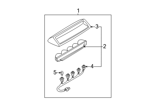 2000 Nissan Maxima Bulbs Lamp Assembly-Stop Diagram for 265902Y201