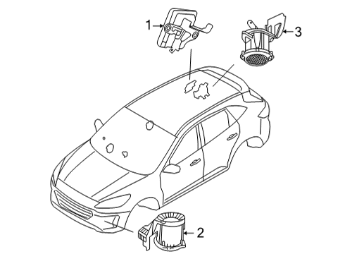 2022 Ford Escape Electrical Components MODULE Diagram for LJ6Z14G490F