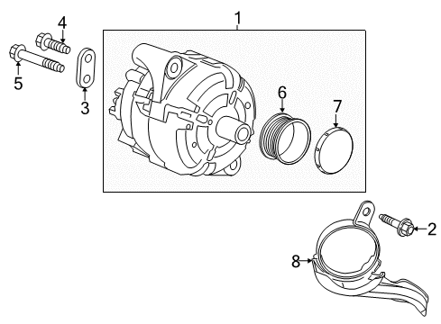 2015 Chevrolet Cruze Alternator Pulley Asm-Generator Diagram for 55579927