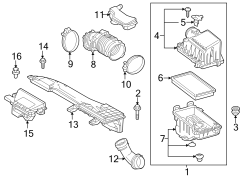 Air Intake CAP SUB-ASSY, AIR CL Diagram for 17705F2090