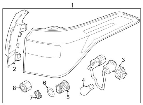 2021 Kia Seltos Bulbs Rear Holder & Wiring Diagram for 92485Q5100