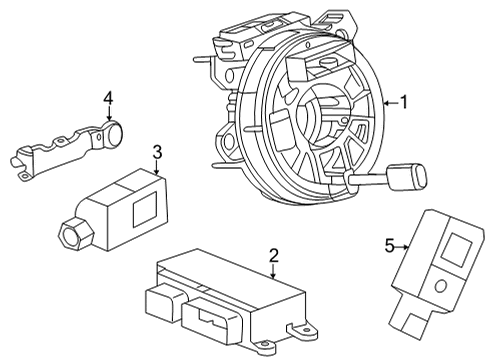 2021 Cadillac CT4 Air Bag Components COIL ASM-STRG WHL AIRBAG Diagram for 86507598