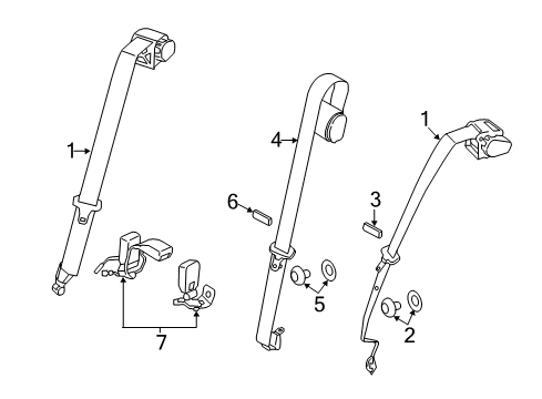 2019 BMW 330i xDrive Rear Seat Belts Fillister Head Screw Diagram for 07149908691