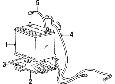 1997 Hyundai Sonata Battery Cable Assembly-Battery(-) Diagram for 3725034000
