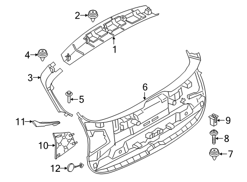 2020 BMW X2 Interior Trim - Lift Gate LAMP, TRUNK LIGHT, LEFT Diagram for 51497440409