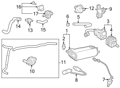 Powertrain Control VALVE, DUTY VACUUM S Diagram for 90910AC004