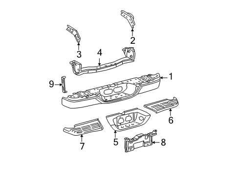 2001 Toyota Tundra Rear Bumper Diagram