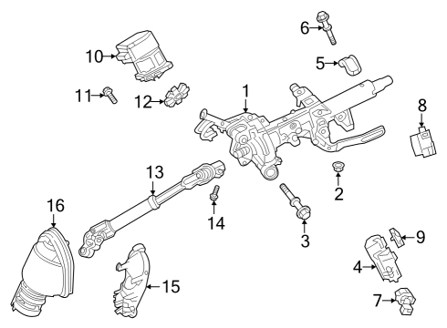2022 Toyota Corolla Cross Steering Column & Wheel, Steering Gear & Linkage Hole Cover Diagram for 452590A040