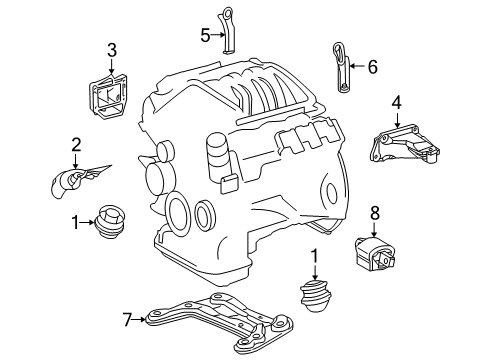 2005 Chrysler Crossfire Engine & Trans Mounting CROSSMEMBER-Transmission Diagram for 5097243AA
