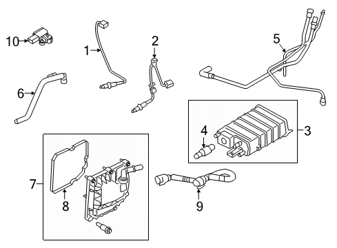 2020 Ford Ranger Powertrain Control Tube Assembly Diagram for KB3Z6758A
