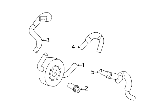 2019 Nissan Rogue Oil Cooler Hose-Water, Oil Cooler Diagram for 213064BC0A
