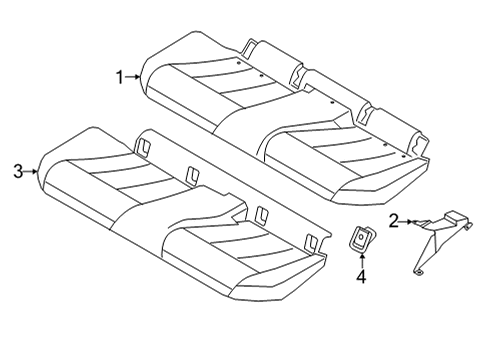 2020 BMW 228i xDrive Gran Coupe Rear Seat Components FOAM SECTION, SEAT Diagram for 52207486285