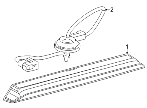 High Mount Lamps LAMP ASSY, STOP CTR Diagram for 8157078010