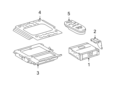 2007 Lexus LS460 Entertainment System Components Bracket, Disc Player Diagram for 8627450260
