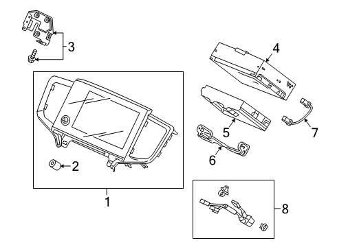 1990 Chrysler LeBaron Navigation System BRACKET, L. RADIO Diagram for 39161TG7A20