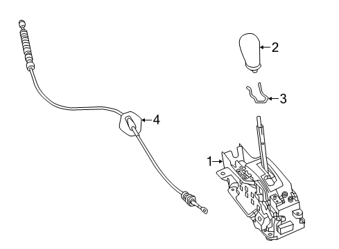 2015 Nissan Pathfinder Gear Shift Control - AT Control Cable Assembly Diagram for 349353KA0A