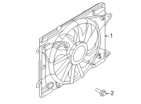 2022 Ford Escape Cooling System, Radiator, Water Pump, Cooling Fan RADIATOR ASY Diagram for LX6Z8005Q