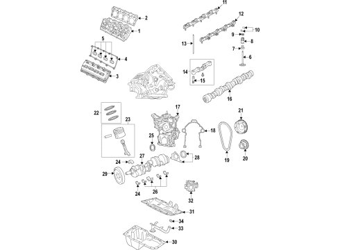 2020 Ram 3500 Engine Parts, Mounts, Cylinder Head & Valves, Camshaft & Timing, Oil Pan, Oil Pump, Crankshaft & Bearings, Pistons, Rings & Bearings, Variable Valve Timing Gasket Kit-Engine Diagram for 68230064AB