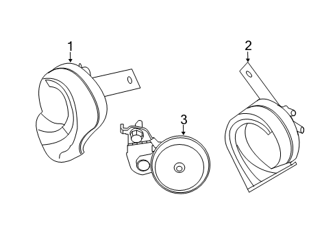 2016 Infiniti QX60 Horn Horn Assy-Electric High Diagram for 256053JA0A